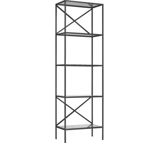 Изображение товара Стеллаж GreenWeen KARIN черный/стекло, 550x300x1750 GW-KARIN-G-B