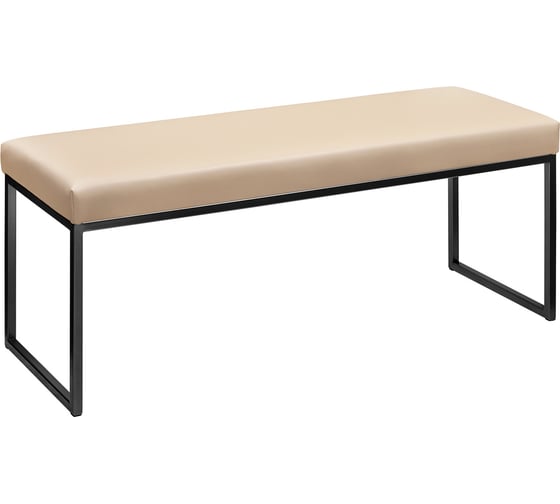 Изображение товара Банкетка GreenWeen ALBA черная/экокожа Light Beige GW-ALBA-LEA-110B-LB