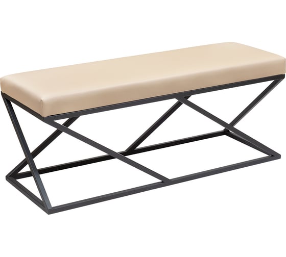 Изображение товара Банкетка GreenWeen ZUMA черная/экокожа Light Beige GW-ZUMA-LEA-110B-LB