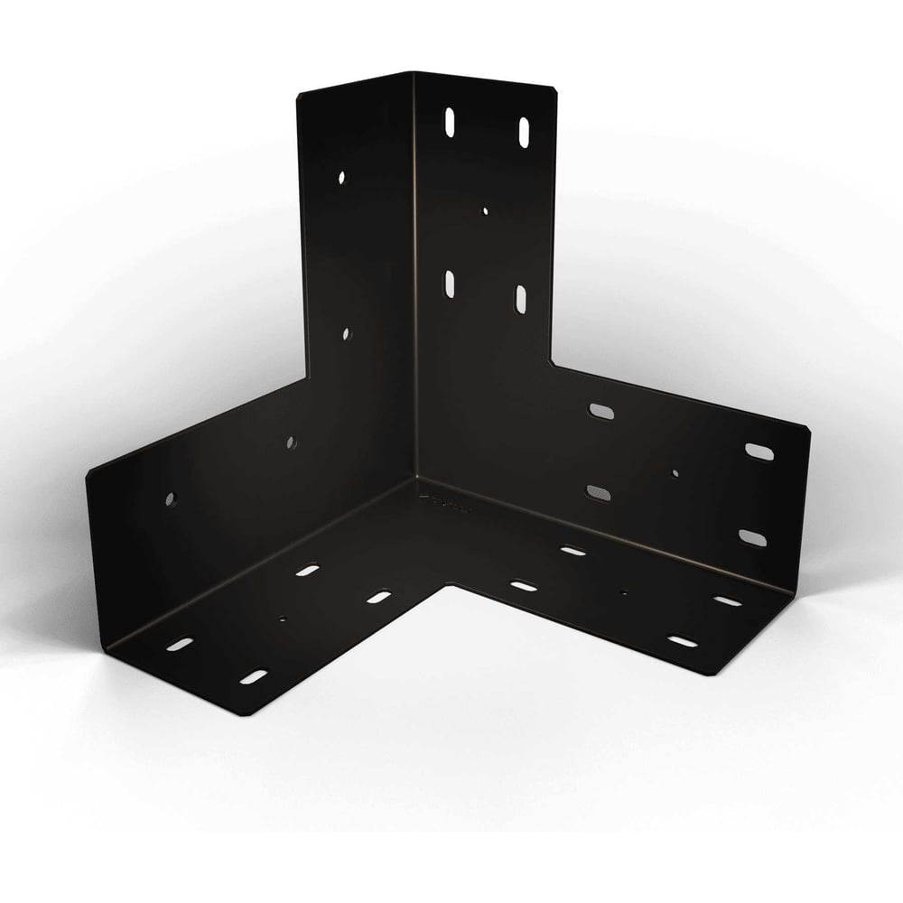 Изображение товара Коннектор для бруса LUVON 100х100 мм угловой листовой усиленный, чёрный, 2 шт 00058