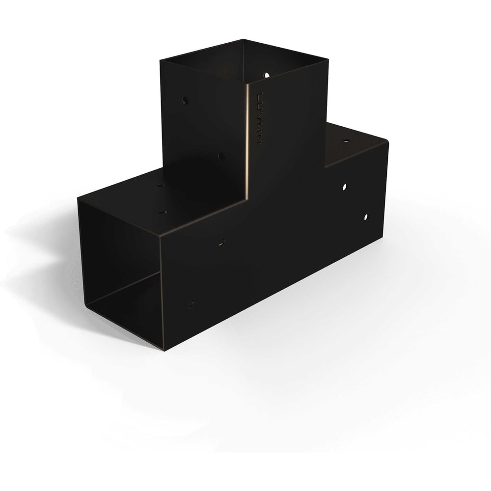 Изображение товара Коннектор для бруса LUVON 100х100мм Т-образный, черный, 2 шт 00050