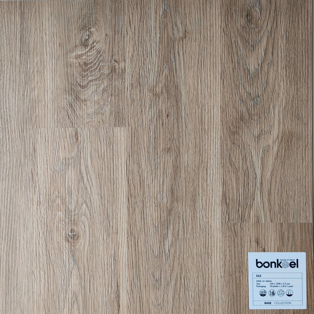 Изображение товара Плитка ПВХ замковая Bonkeel SPC Base 345 3,5x150x1200 (1,8м2\10) 644681