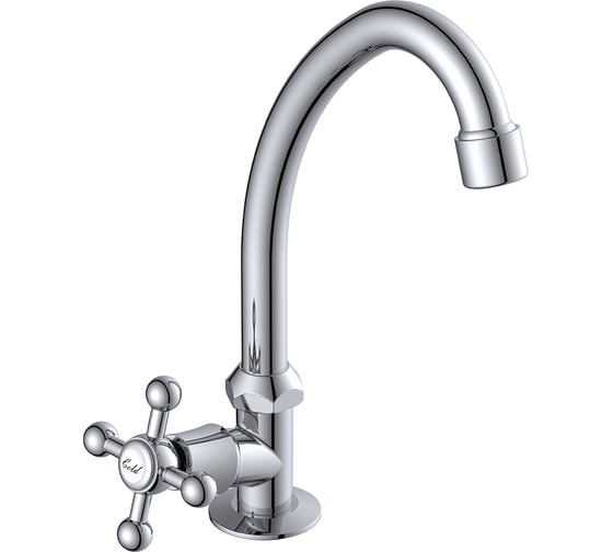 Изображение товара Смеситель для кухни GR моно с высоким изливом креп.гайка (без подводки) 1/10 125530-GR