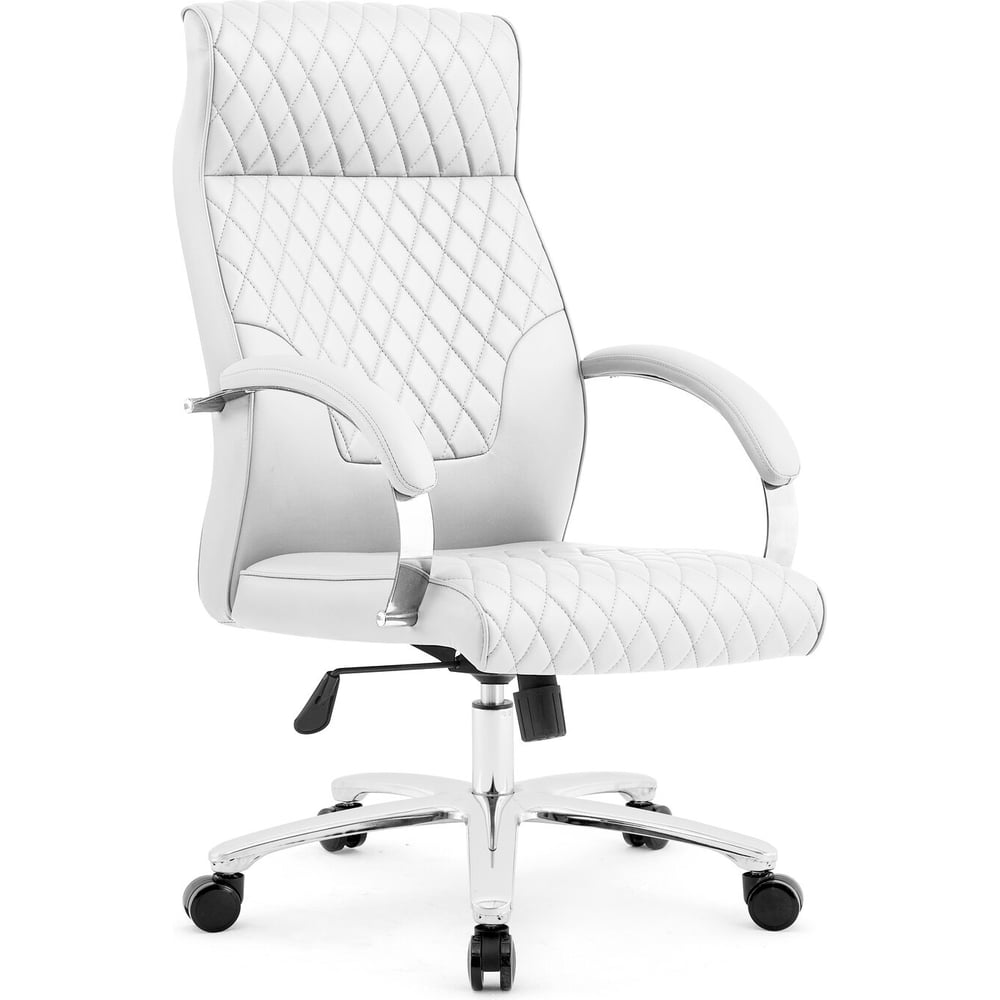 Изображение товара Компьютерное кресло GRAMBER D17 белое хромированное с регулировками