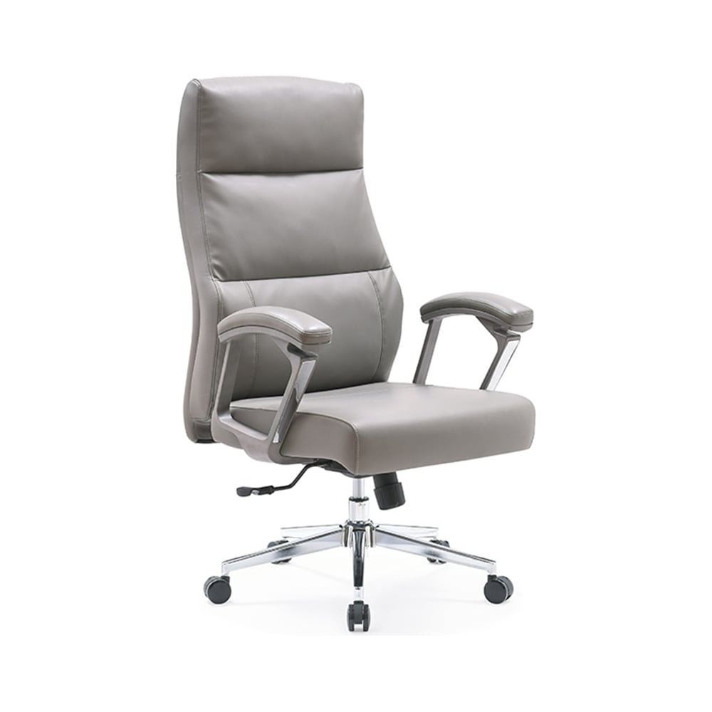 Изображение товара Комфортное компьютерное кресло GRAMBER D10 серое с хромированными деталями