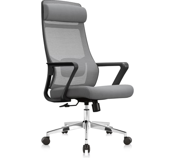 Изображение товара Кресло компьютерное GRAMBER модель  (серый, черный пластик, хром) D04