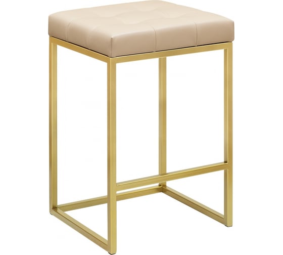 Изображение товара Полубарный стул GreenWeen SOHO золотой/экокожа Light Beige GW-SOHO-G-LEA-LB