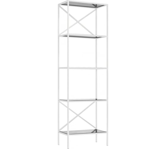 Изображение товара Стеллаж GreenWeen KARIN белый/стекло, 550x300x1750 GW-KARIN-G-W