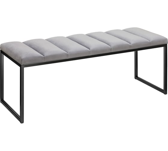 Изображение товара Банкетка GreenWeen ALBA, черная, верх Light Blue, Bulon 1100x400x450 GW-ALBA-LB-110B-BL