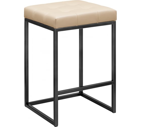 Изображение товара Полубарный стул GreenWeen SOHO черный/экокожа Light Beige GW-SOHO-B-LEA-LB