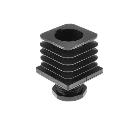 Изображение товара Опора мебельная регулируемая Миниворкс пластиковая 40х40 мм, серия PRQ, стенка 1.5-2.0 мм, цвет черный – (5 шт.) PRQ40x40x1,5-2