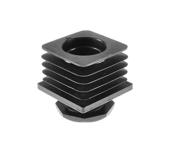 Изображение товара Опора мебельная регулируемая Миниворкс пластиковая 50х50 мм, Модель PRQ, стенка 1.5-2.0 мм, цвет черный – (1 шт.) PRQ50x50x1,5-2