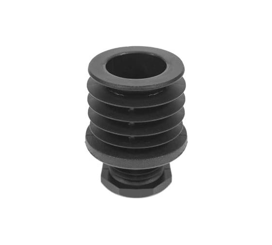 Изображение товара Опора мебельная регулируемая Миниворкс пластиковая для круглой трубы Ø40 мм, цвет черный – (2 шт.) PRT40x1,5-2