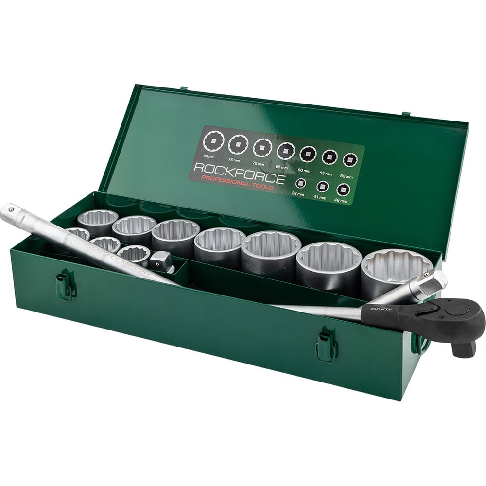 Изображение товара Набор инструментов Rockforce 15 предметов 12-гранные головки RF-8151-9