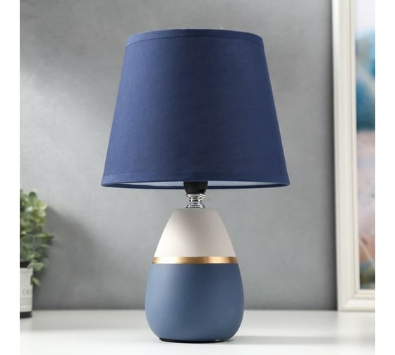 Изображение товара Настольная лампа RISALUX 16199/1 E14 40Вт сине-серый 17х17х28 см 5193493