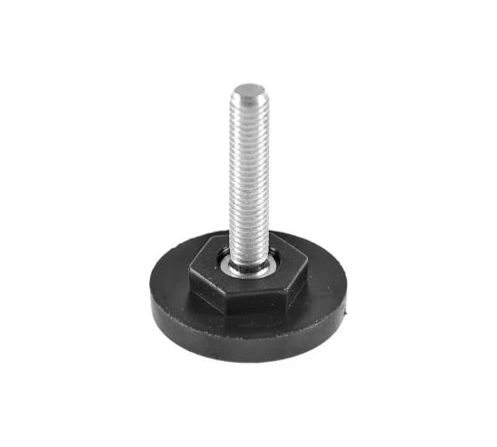 Изображение товара Опора резьбовая регулируемая с основанием Миниворкс Ø40 и резьбой М8х40, под ключ, цвет серый – (10 шт.) 40М8-40СС