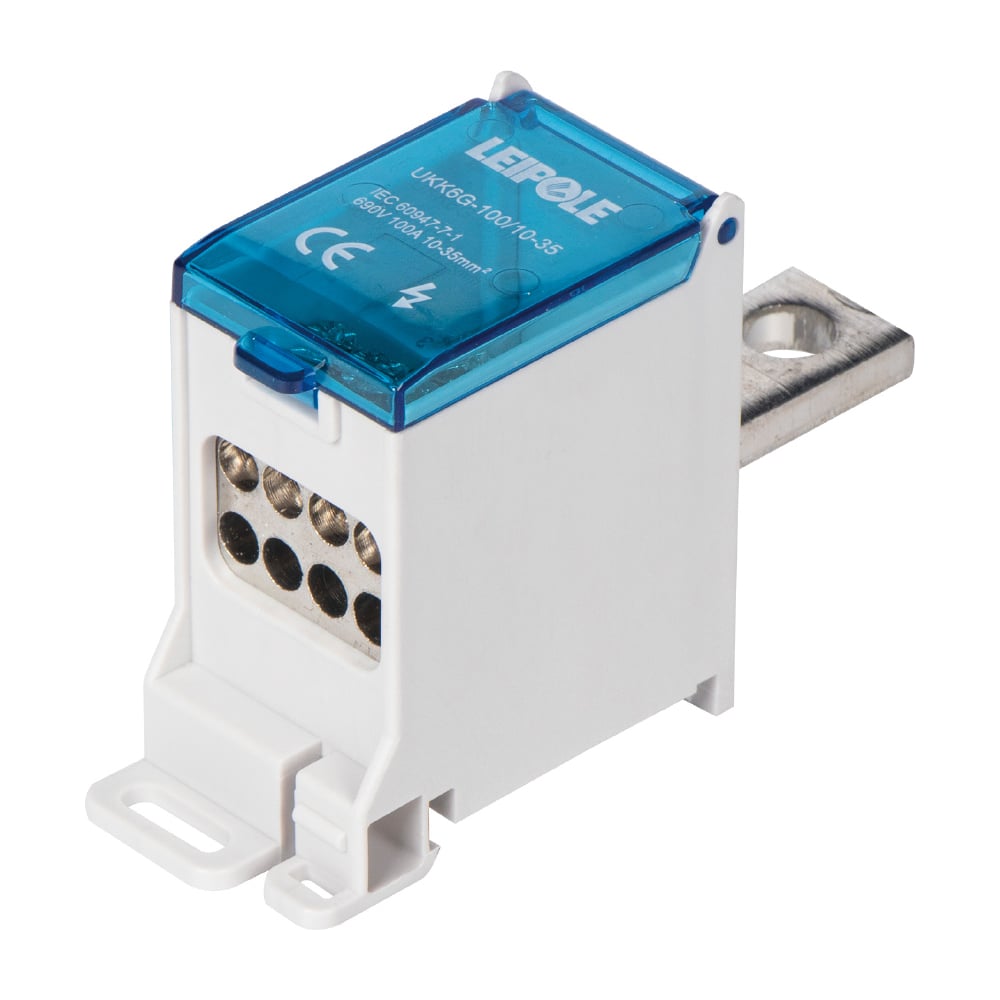 Изображение товара Распределительный блок Leipole 100А 690В на DIN-рейку с изоляцией