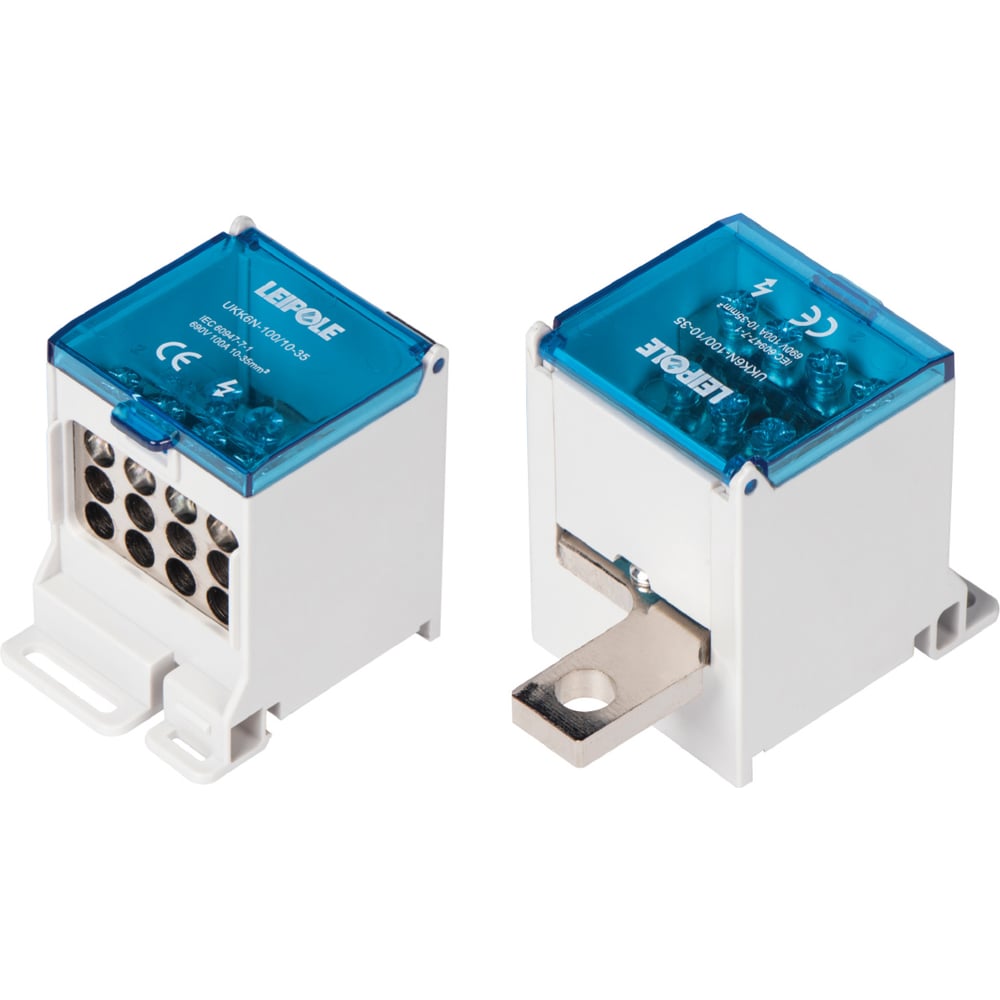 Изображение товара Распределительный блок Leipole 100А 690В на DIN-рейку UKK6N-100/10-35/12x16