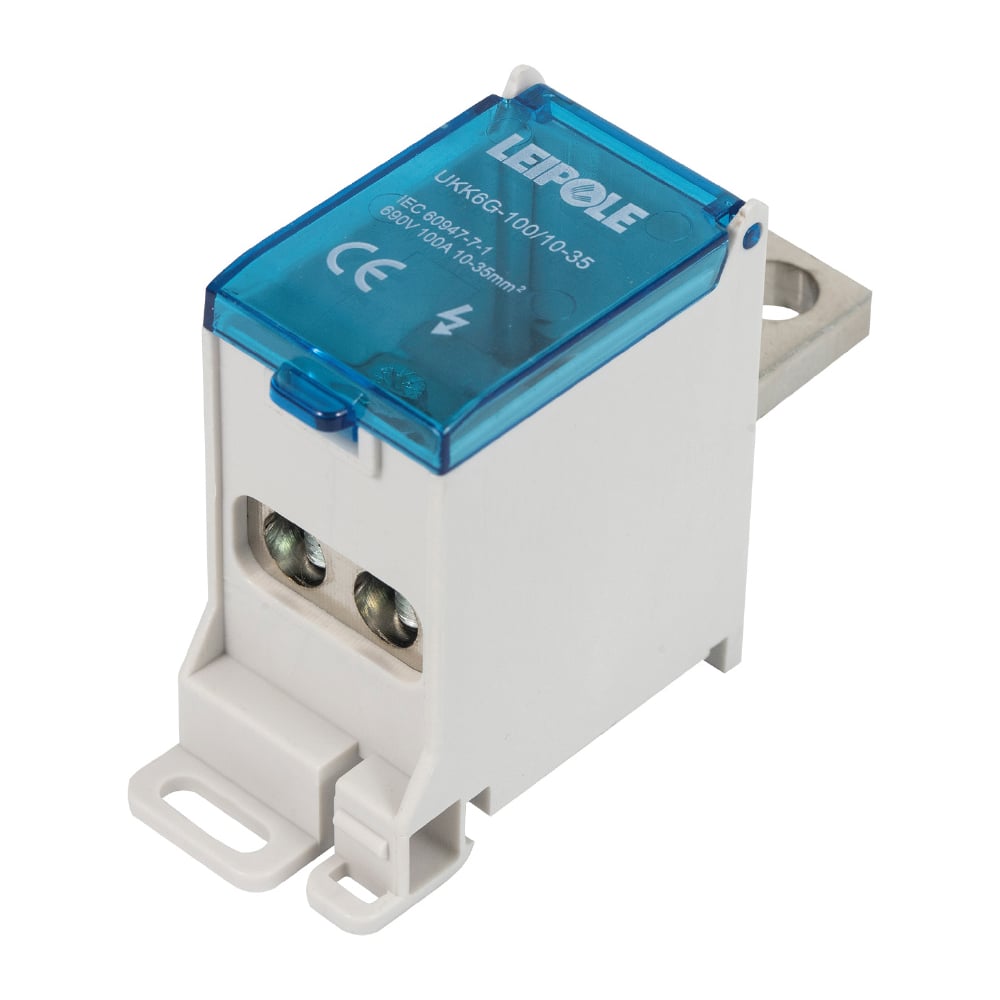 Изображение товара Распределительный блок Leipole 100А 690В на DIN-рейку UKK6G-100/10-35/2x25 5012.033