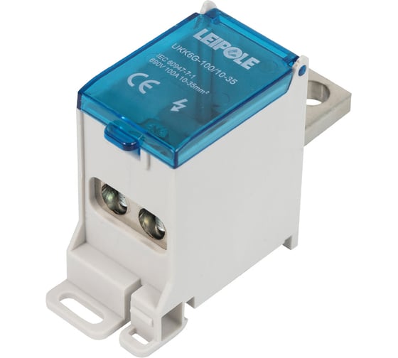 Изображение товара Распределительный блок (коробка) Leipole 100А, 690В, на DIN-рейку UKK6G-100/10-35/2x25 5012.033