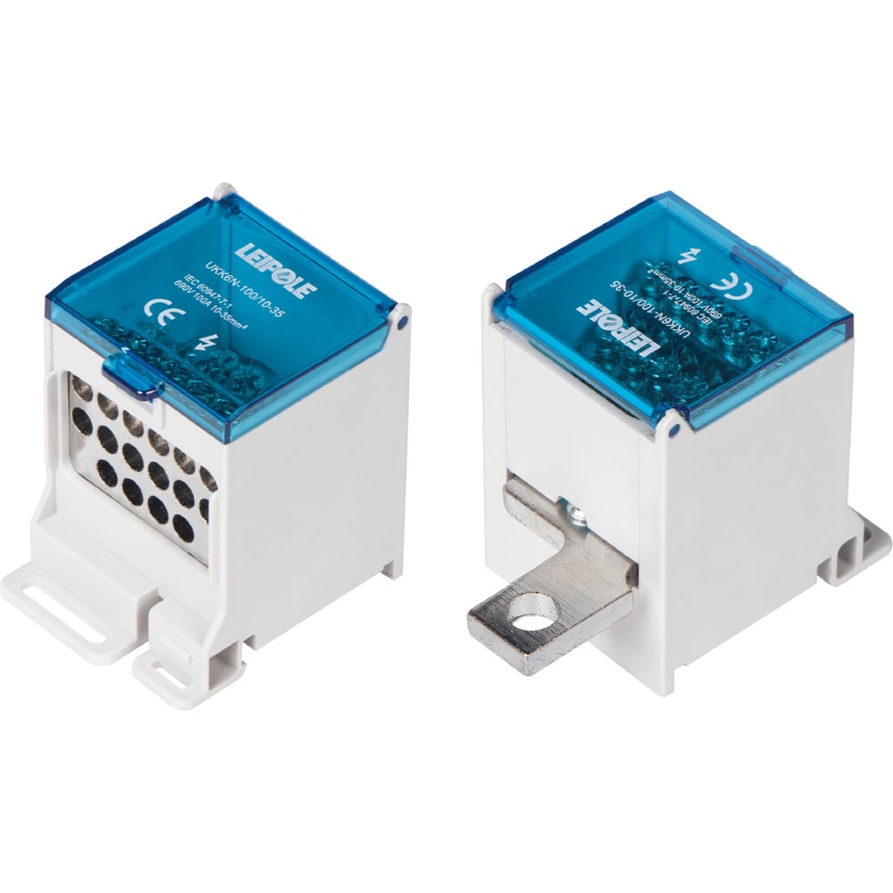 Изображение товара Распределительный блок Leipole 100А 690В на DIN-рейку UKK6N-100/10-35/16x10