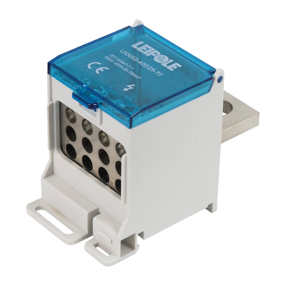 Изображение товара Распределительный блок Leipole UKK6G-400/25-70/12x16 на DIN-рейку 400А