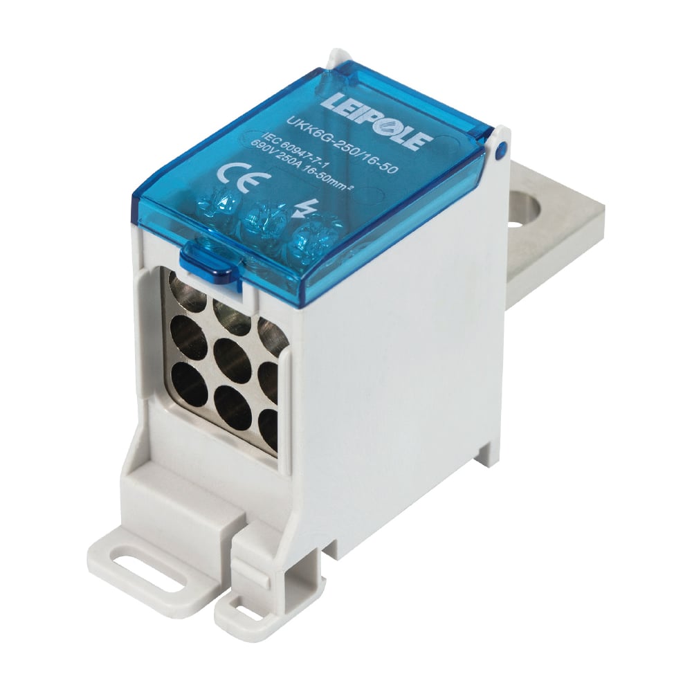 Изображение товара Распределительный блок Leipole UKK6G-250/16-50/9x16 250A 690V на DIN-рейку