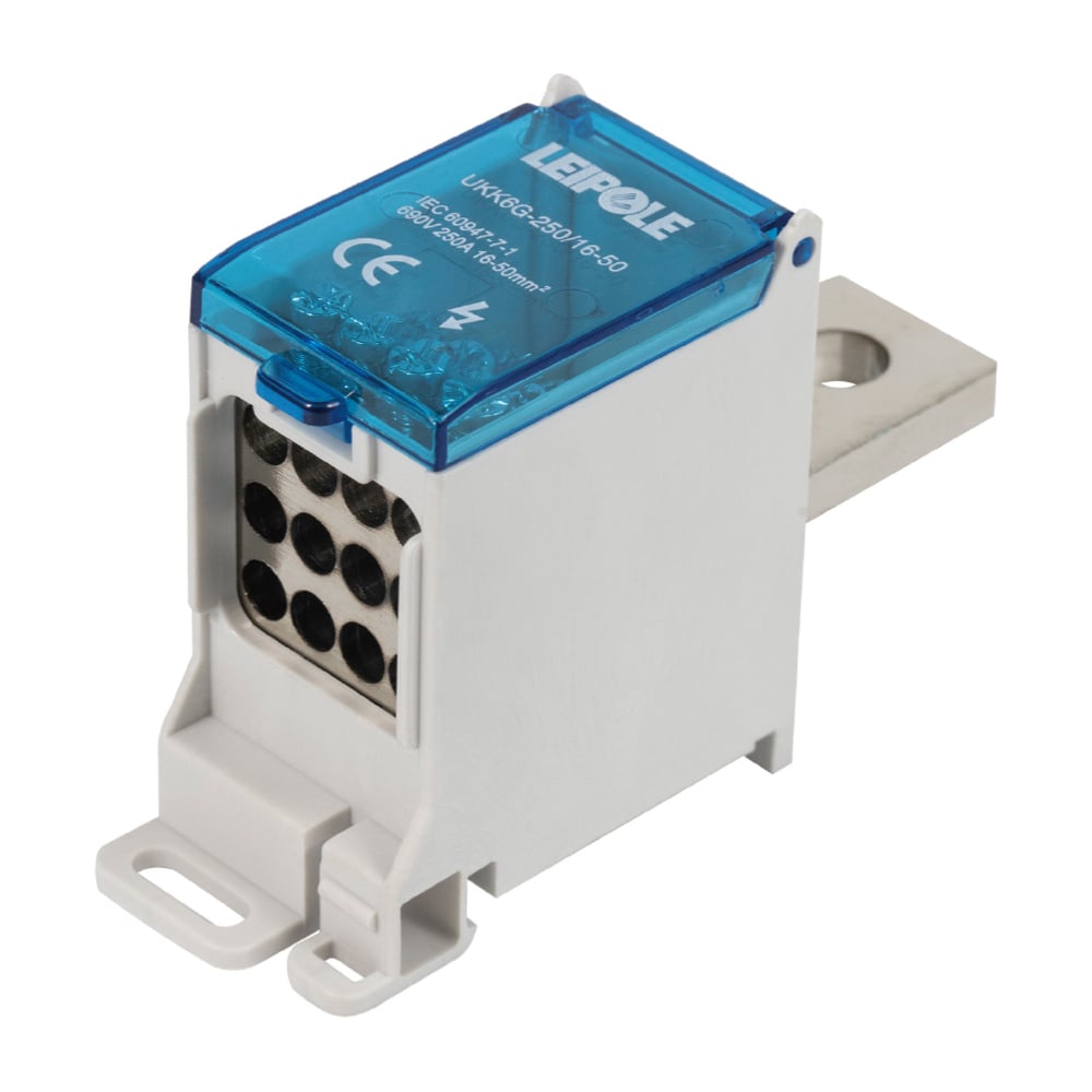 Изображение товара Распределительный блок Leipole UKK6G-250/16-50/12x10 250А 690В на DIN-рейку