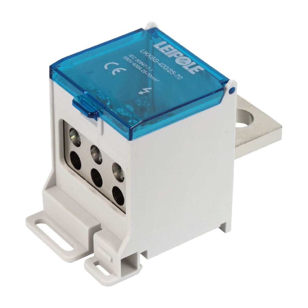 Изображение товара Распределительный блок Leipole 400А 690В на DIN-рейку UKK6G-400/25-70/6x16