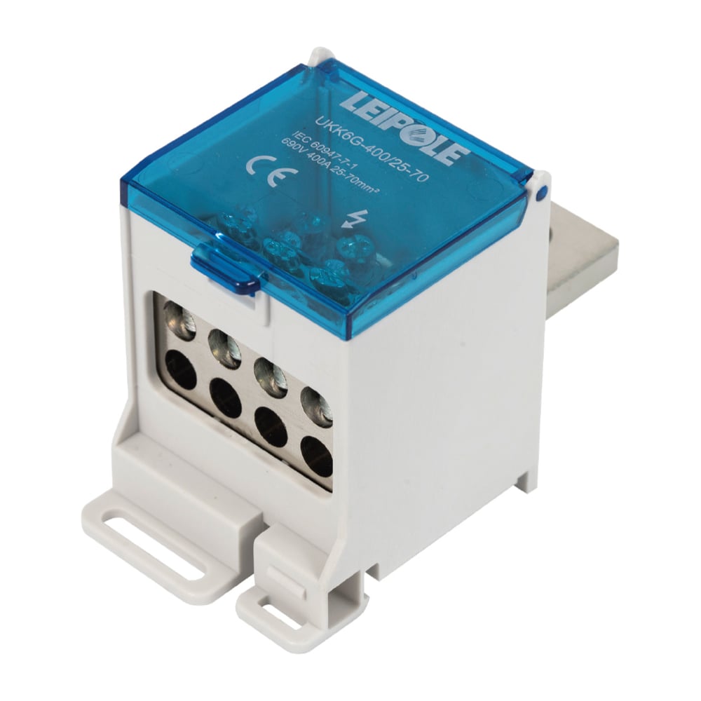Изображение товара Распределительный блок Leipole 400А 690В на DIN-рейку модель UKK6G-400/25-70/8x16