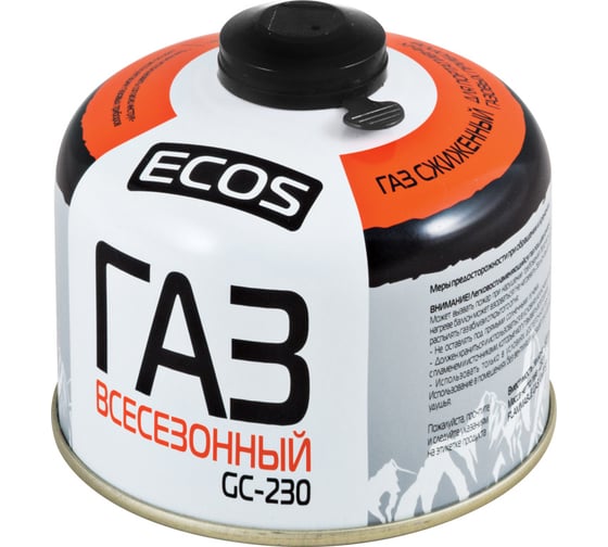 Изображение товара Всесезонный газ в баллоне Ecos GC-230 резьбовой, EPI-GAS, 230 г 140540