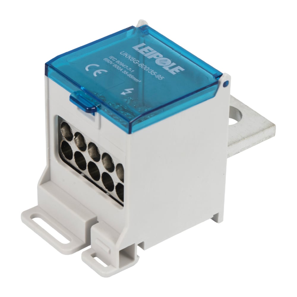 Изображение товара Распределительный блок Leipole 600А 690В на DIN-рейку UKK6G-600/35-95/10x16