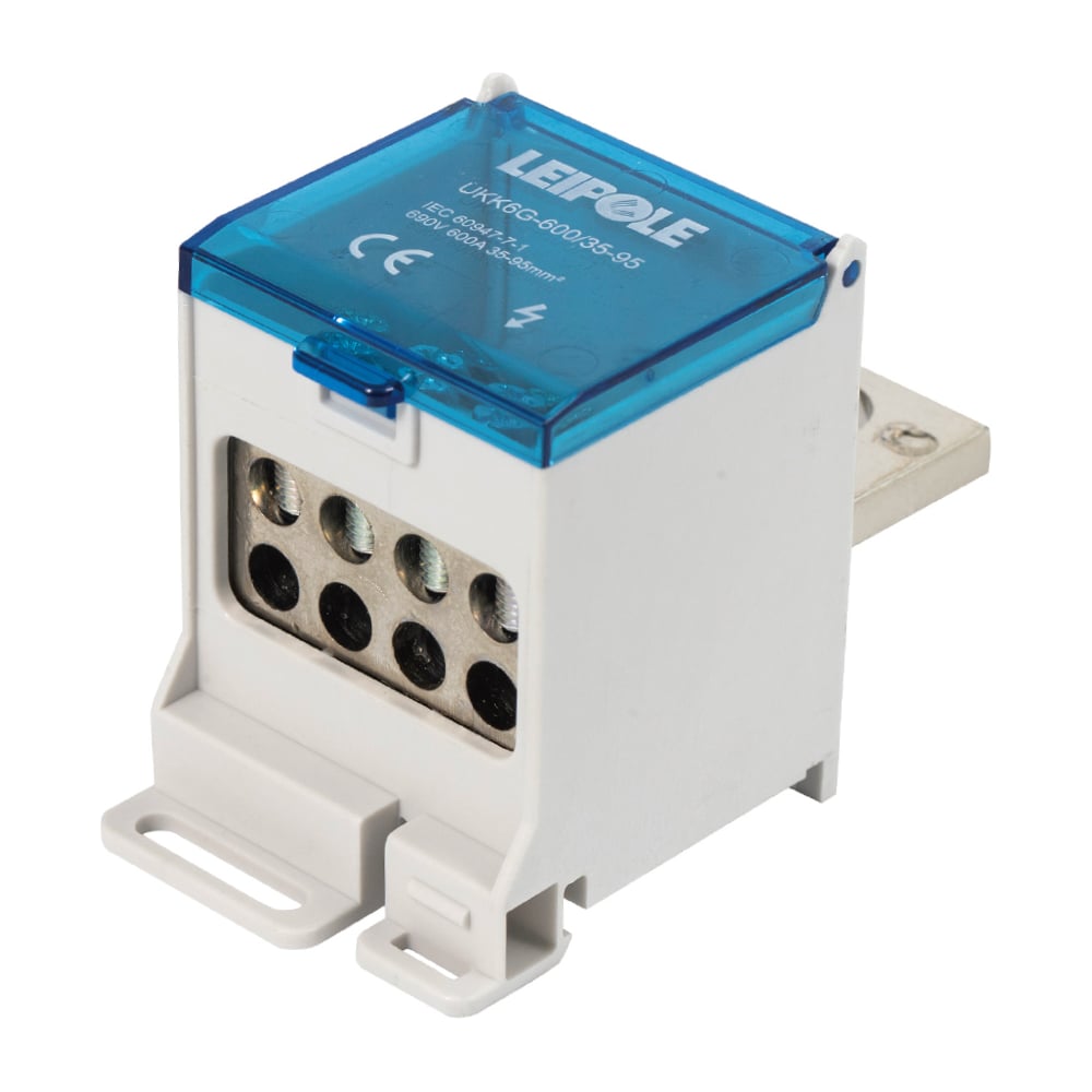 Изображение товара Распределительный блок Leipole 600А 690В на DIN-рейку модель UKK6G-600/35-95/8x16