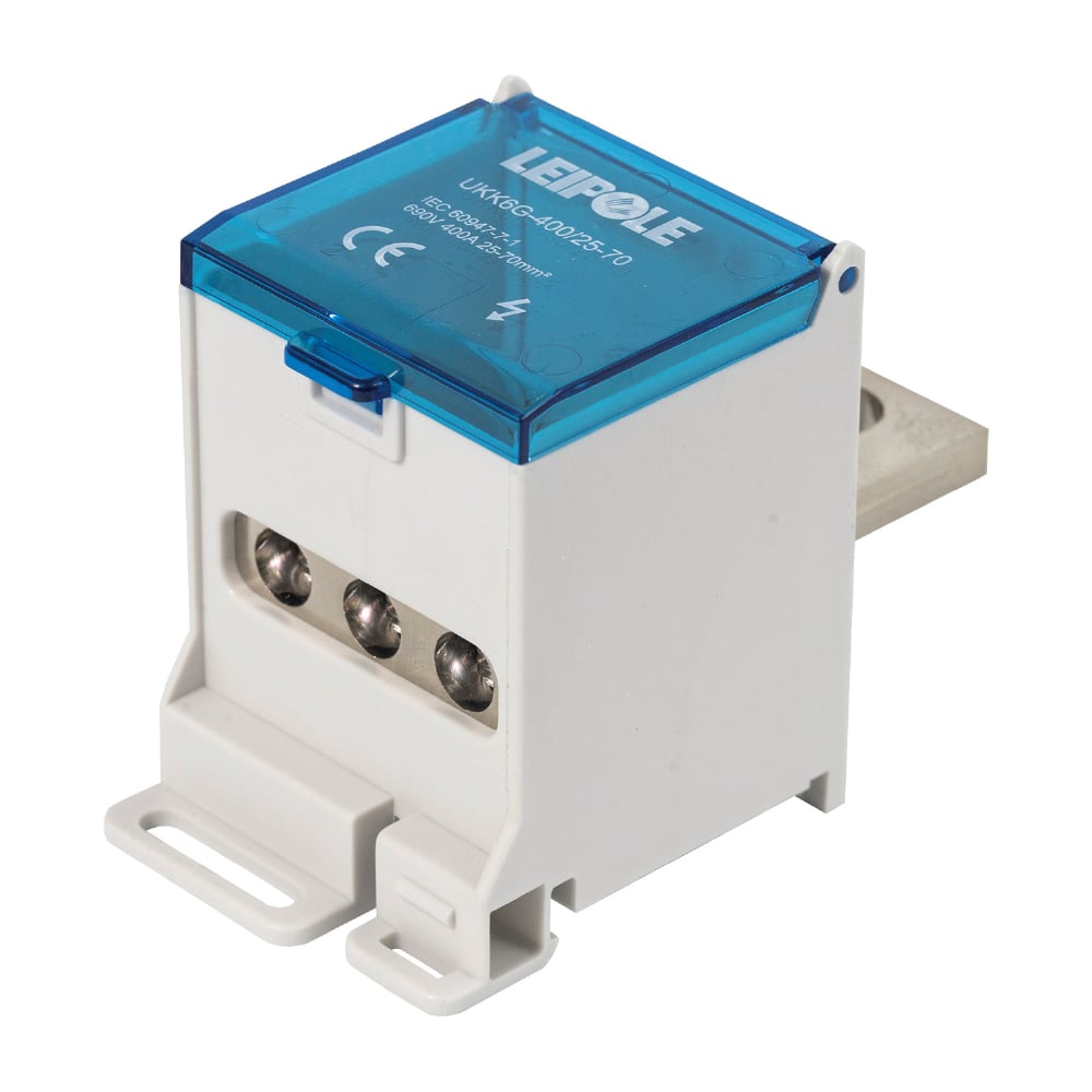 Изображение товара Распределительный блок Leipole 400А 690В на DIN-рейку UKK6G-400/25-70/3x16