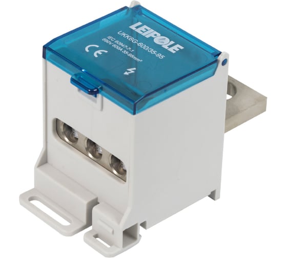 Изображение товара Распределительный блок (коробка) Leipole 600А, 690В, на DIN-рейку UKK6G-600/35-95/3x16 5012.057