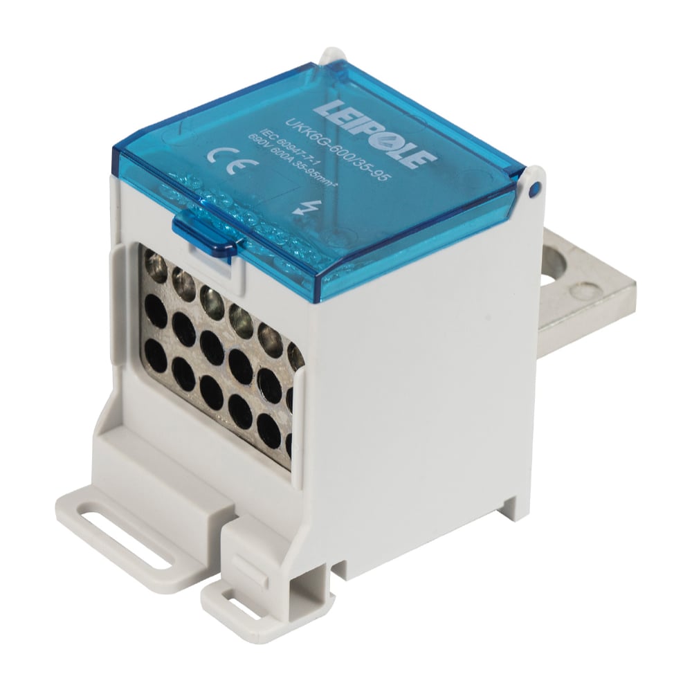 Изображение товара Распределительный блок Leipole 600А 690В на DIN-рейке UKK6G-600/35-95/18x10