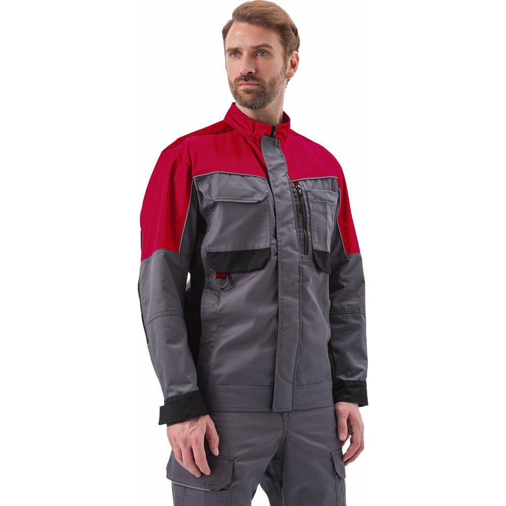 Изображение товара Костюм URSUS ГОРОД куртка и брюки темно-серый черный красный 44-46