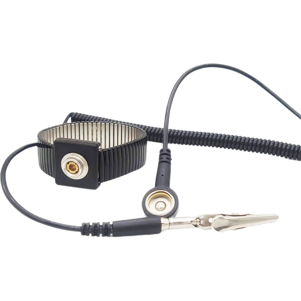 Изображение товара Антистатический металлический браслет с проводом 10мм НПО ДиОД