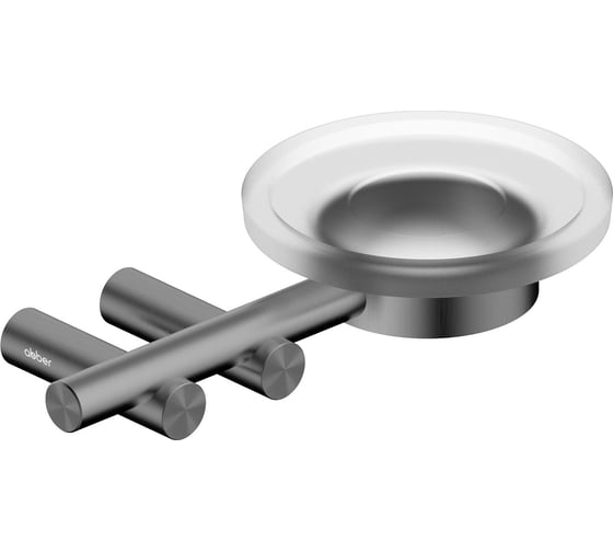 Изображение товара Мыльница ABBER с держателем Osten 316 оружейная сталь брашированная AA1858BGG