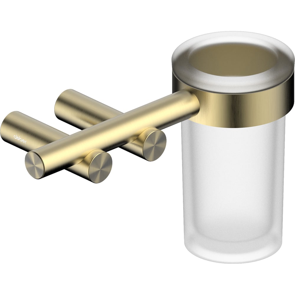 Изображение товара Стакан для зубных щеток ABBER с держателем Osten 316 золото брашированное AA1860BG