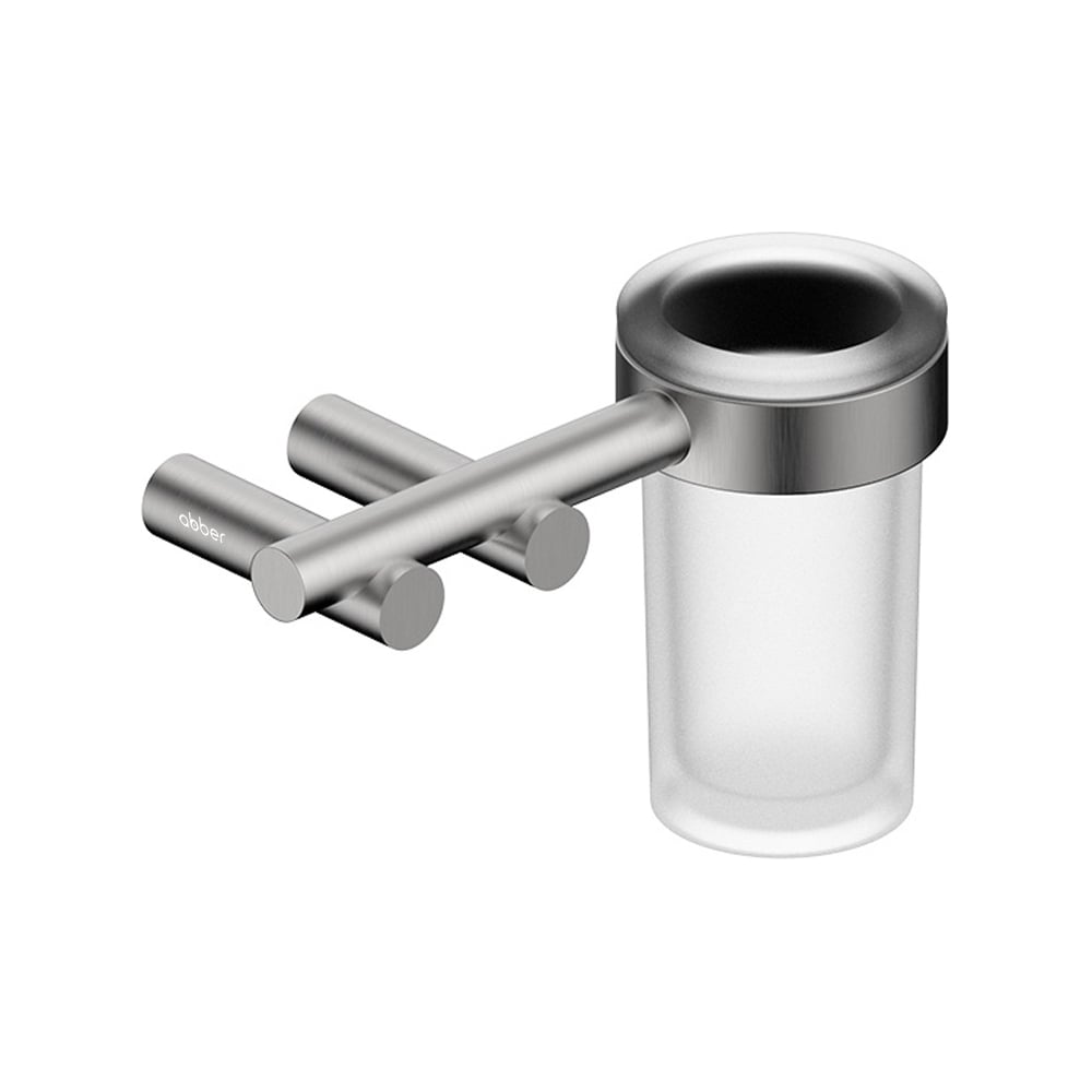 Изображение товара Стакан для зубных щеток ABBER с держателем Osten 316 сталь брашированная AA1860BST