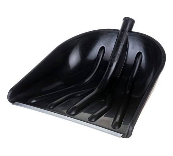 Изображение товара Ковш лопаты ООО Фирма Цикл Купец 410х465 мм, с алюминиевой планкой, черный 2837-00, в упаковке КА-00002119