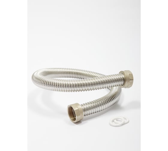 Изображение товара Гибкая подводка KOFULSO с 2-мя стопорными кольцами, прокладками и гайками 1 KF 25/100 г/г