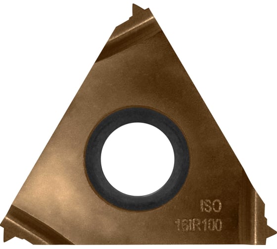 Изображение товара Пластина токарная сменная неперетачиваемая Carbon IT16IR100ISO6036 для точения внутренней резьбы 899065