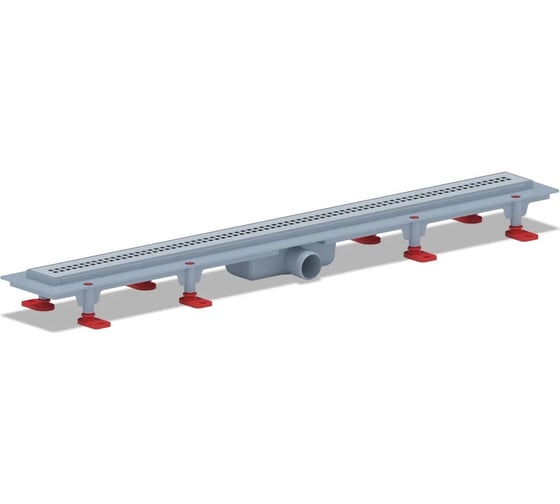 Изображение товара Линейный трап с гидрозатвором АНИ Пласт Риф выпуск 40, решетка из нерж.стали, матовая, 850 мм TL1285M