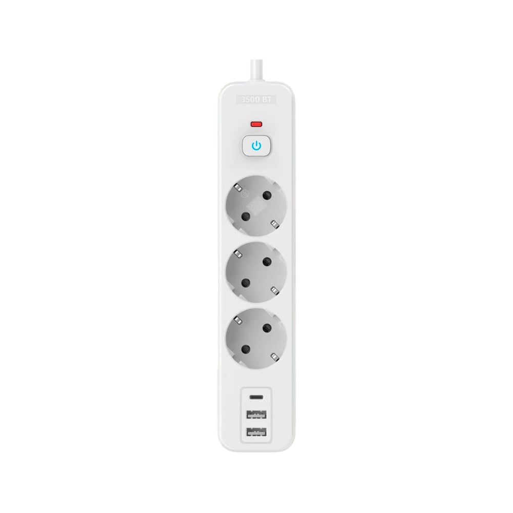 Изображение товара Сетевой фильтр Perfeo REAL HOME 1,0м, 3 розетки, 2USB+1TYPE-C, 16А, 3500 Вт,тройная защита,белый. 30025613 Изображение товара Сетевой фильтр Perfeo REAL HOME 1,0м, 3 розетки, 2USB+1TYPE-C, 16А, 3500 Вт,тройная защита,белый. 30025613