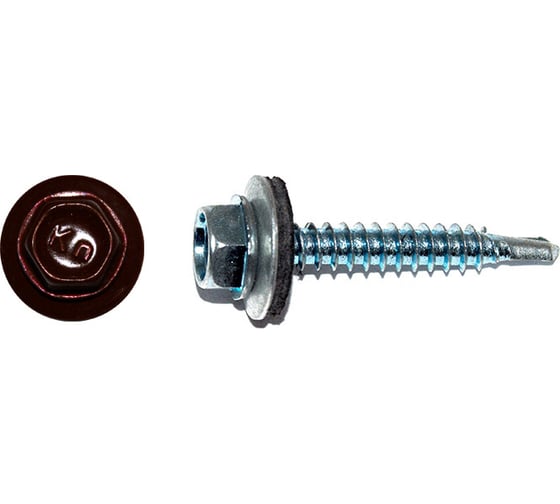 Изображение товара Кровельный саморез Kenner 4,8x35, RAL3005, красное вино, 3000 шт. ск353005