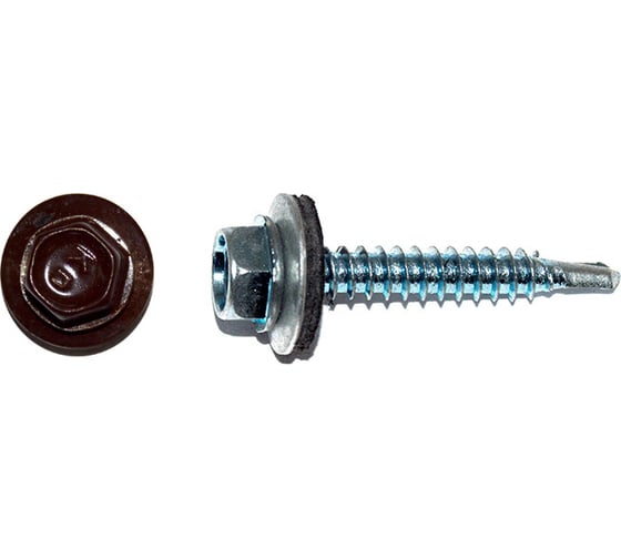 Изображение товара Кровельный саморез Kenner 4,8x51, RAL8017, темно-коричневый, 2000 шт. ск518017