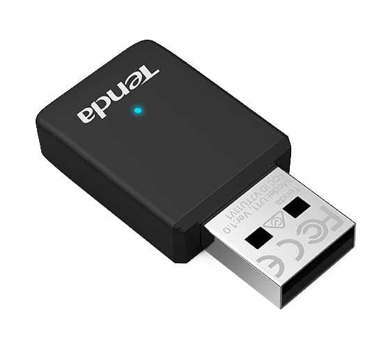 Изображение товара Двухдиапазонный Wi-Fi адаптер tenda U11 Pro 2,4/5 ГГц, до 900 Мбит/с, передатчик 20 dBm, подключение USB 2.0, 1х6dBi внешняя антенна 10000148380