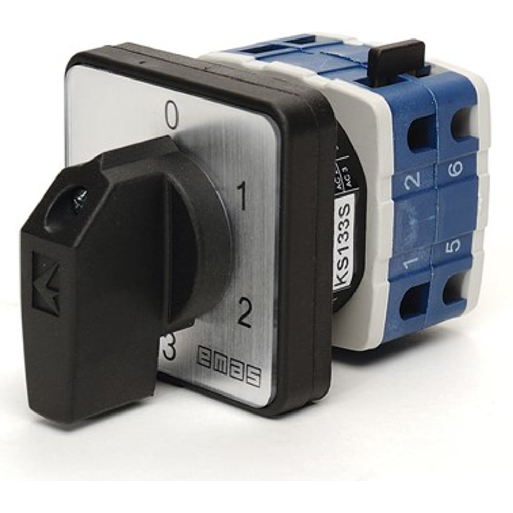 Изображение товара Переключатель Emas многоступенчатый 1 полюс, 4 позиции, IP54, 400В, 10А